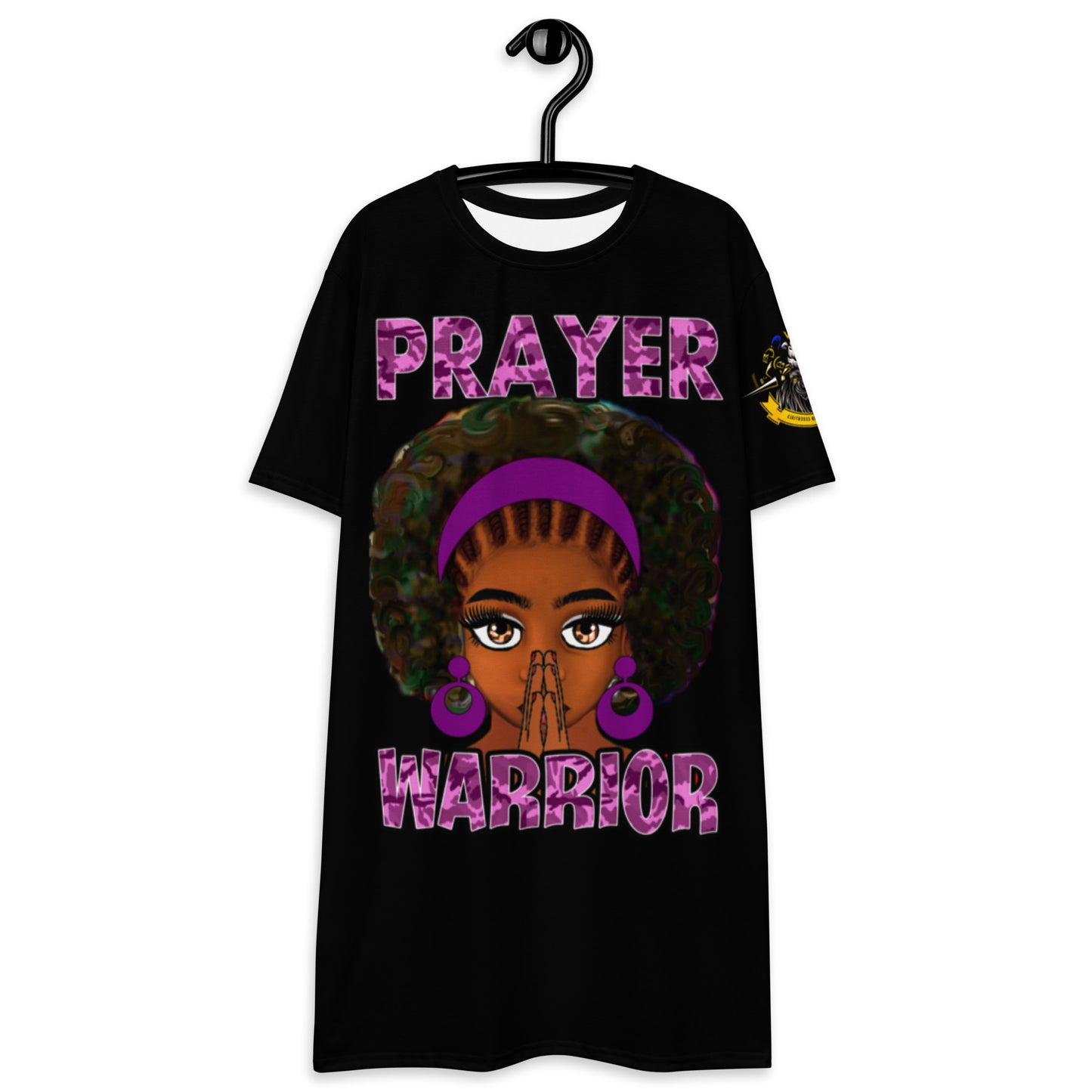 Prayer Warrior Purple Camo Plus T-shirt dress