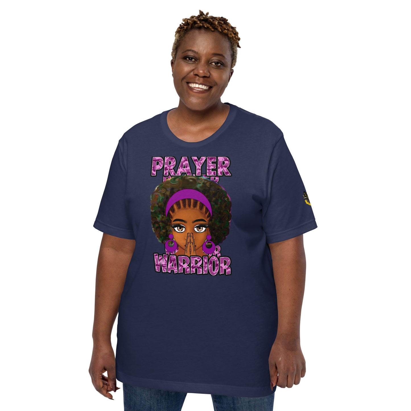 Prayer Warrior Purple Camo Tee